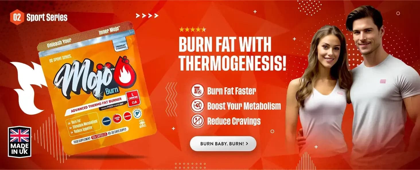 Mojo Burn — queimador de gordura termodinâmico avançado: queime gordura mais rápido, impulsione seu metabolismo, reduza os desejos. Queime baby, queime!